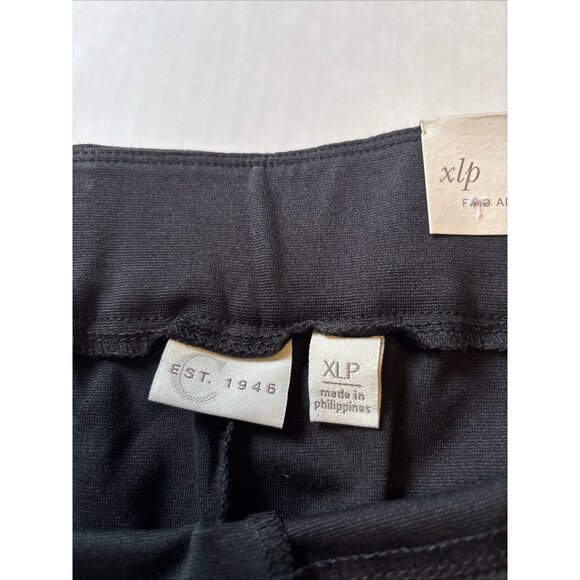 est 1946 pants Black Pull On Size XL Petite New Straight Classic - Picture 4 of 7